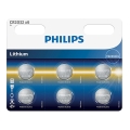 Philips CR2032P6/01B - 6 vnt. Ličio mygtukų baterija CR2032 MINICELLS 3V 240mAh