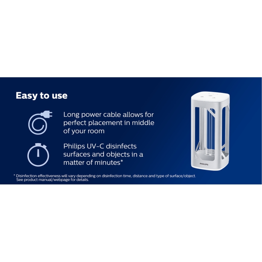 Philips - Dezinfekcinė germicidinė lempa su jutikliu UV-C/24W/230V
