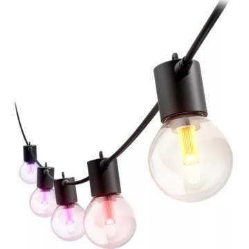 Philips - dimeriuojama lauko RGBW LED girlianda Hue FESTAVIA 10xLED 7m IP65