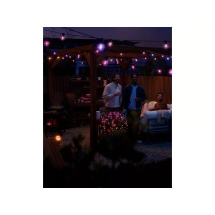 Philips - dimeriuojama lauko RGBW LED girlianda Hue FESTAVIA 10xLED 7m IP65