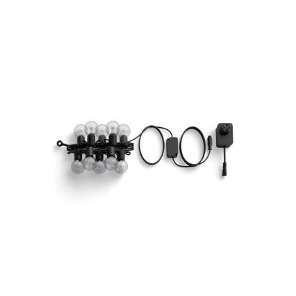 Philips - dimeriuojama lauko RGBW LED girlianda Hue FESTAVIA 10xLED 7m IP65