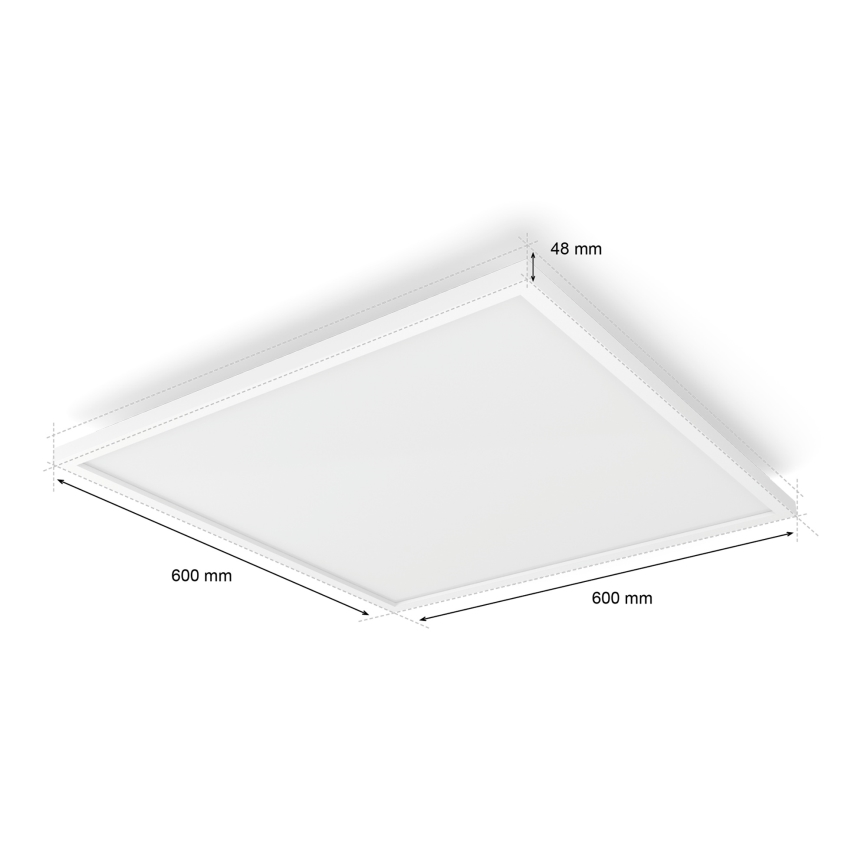Philips - dimeriu reguliuojamas LED lubinis šviestuvas Hue AURELLE LED/39W/230V 2200-6500K 60x60 cm baltas