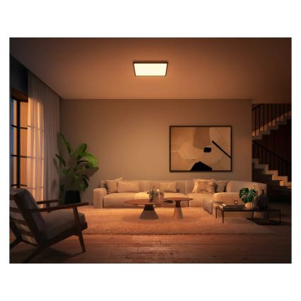 Philips - pritemdomas LED lubinis šviestuvas Hue AURELLE LED/39W/230V 2200-6500K 60x60 cm juodas