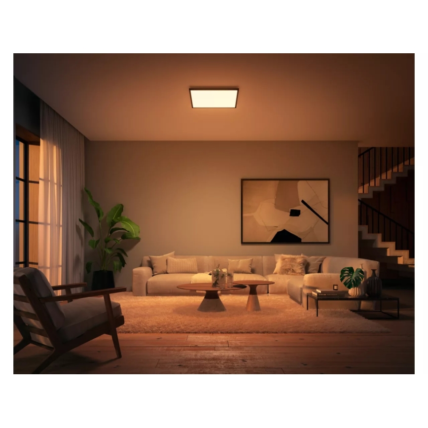 Philips - pritemdomas LED lubinis šviestuvas Hue AURELLE LED/39W/230V 2200-6500K 60x60 cm juodas