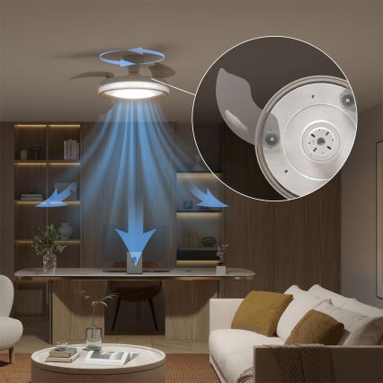 Philips - Dimeriuojamas LED lubinis šviestuvas su ventiliatoriumi BLISS LED/35W/230V, auksinis + nuotolinis pultas