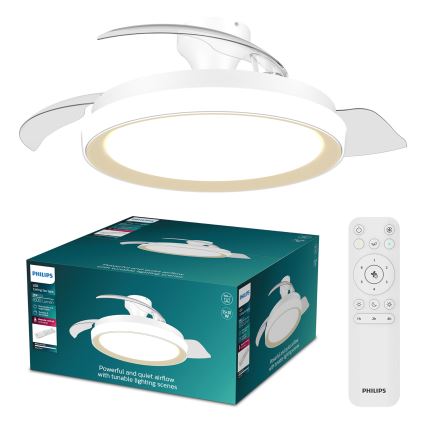 Philips - Dimeriuojamas LED lubinis šviestuvas su ventiliatoriumi BLISS LED/35W/230V, auksinis + nuotolinis pultas