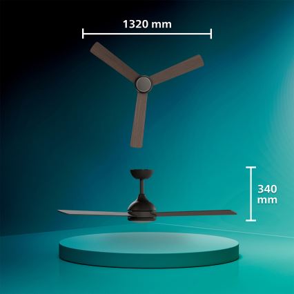 Philips - LED dimeriuojamas lubinis ventiliatorius CIVX LED/24W/230V + su nuotoliniu pulteliu
