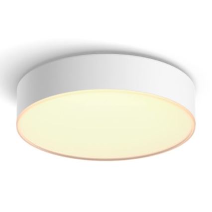 Philips - reguliuojamo ryškumo LED lubų šviestuvas Hue, LED 9,6 W, 230 V, 2200–6500 K, skersmuo 261 mm, baltas, su nuotoliniu pultu