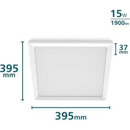 Philips - Dimeriuojamas lubinis LED šviestuvas LED/15W/230V 2700K 39,5x39,5 cm