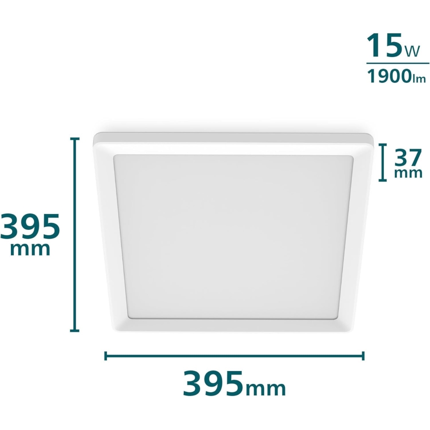 Philips - Dimeriuojamas lubinis LED šviestuvas LED/15W/230V 2700K 39,5x39,5 cm