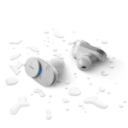 Philips Fidelio T1WT/00 - Belaidės ausinės IPX4 2x 60 mAh + 650 mAh sidabras