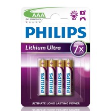 Philips FR03LB4A/10 - 4 vnt ličio baterijos  AAA LITHIUM ULTRA 1,5V 800mAh