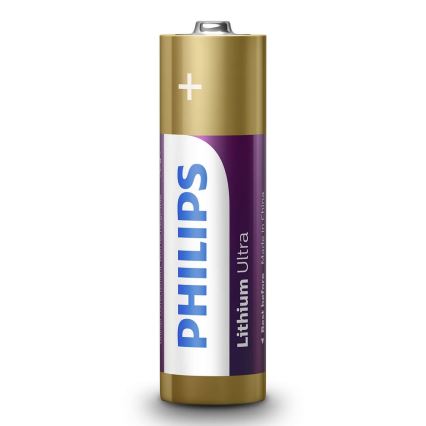 Philips FR6LB4A/10 - 4 vnt ličio baterijos  AA LITHIUM ULTRA 1,5V 2400mAh