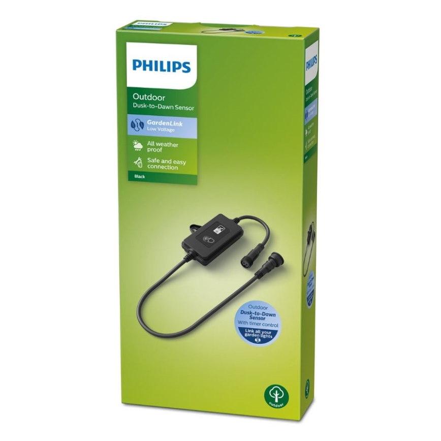 Philips - Lauko aušros jutiklis su laikmačiu IP44