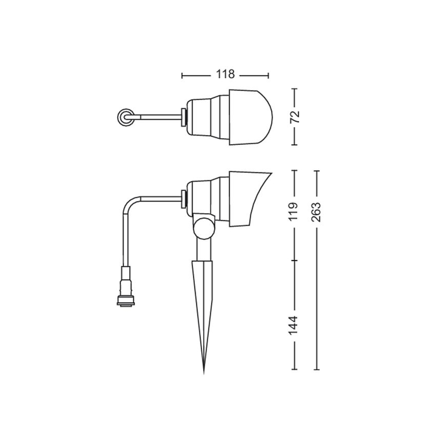 Philips - LED Lauko taškinis šviestuvas LED/6W/12V 2700K IP44