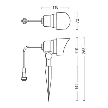 Philips - LED lauko taškinis šviestuvas LED/6W/12V 4000K IP44
