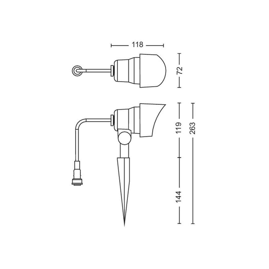 Philips - LED lauko taškinis šviestuvas LED/6W/12V 4000K IP44