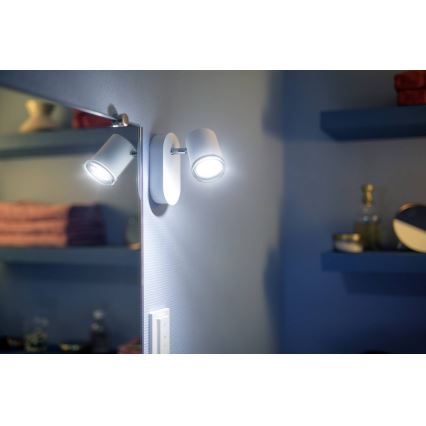 Philips - LED reguliuojamas vonios kambario šviestuvas Hue ADORE 1xGU10/5W/230V IP44 + nuotolinio valdymo pultas
