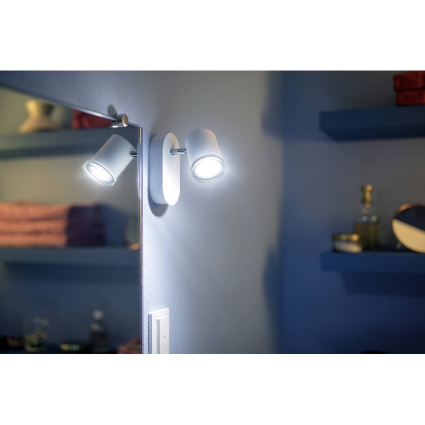 Philips - LED reguliuojamas vonios kambario šviestuvas Hue ADORE 1xGU10/5W/230V IP44 + nuotolinio valdymo pultas