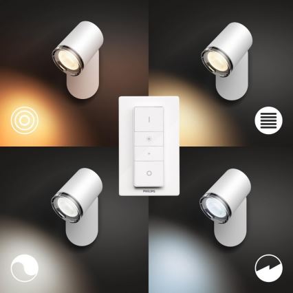 Philips - LED reguliuojamas vonios kambario šviestuvas Hue ADORE 1xGU10/5W/230V IP44 + nuotolinio valdymo pultas