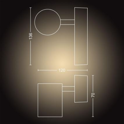 Philips - LED reguliuojamas vonios kambario šviestuvas Hue ADORE 1xGU10/5W/230V IP44 + nuotolinio valdymo pultas