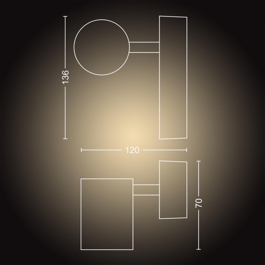 Philips - LED reguliuojamas vonios kambario šviestuvas Hue ADORE 1xGU10/5W/230V IP44 + nuotolinio valdymo pultas