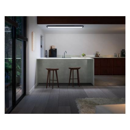 Philips - LED reguliuojamas lubų šviestuvas Hue AURELLE LED/39W/230V 2200-6500K 120x30 cm juodas
