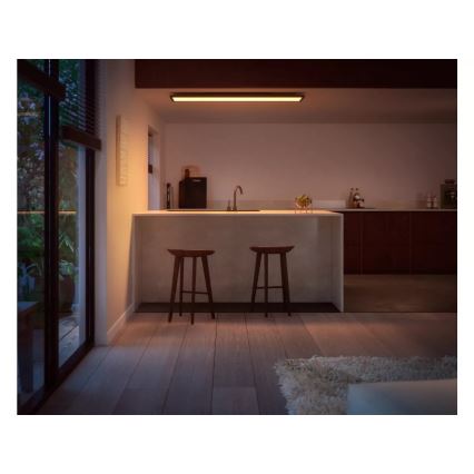 Philips - LED reguliuojamas lubų šviestuvas Hue AURELLE LED/39W/230V 2200-6500K 120x30 cm juodas