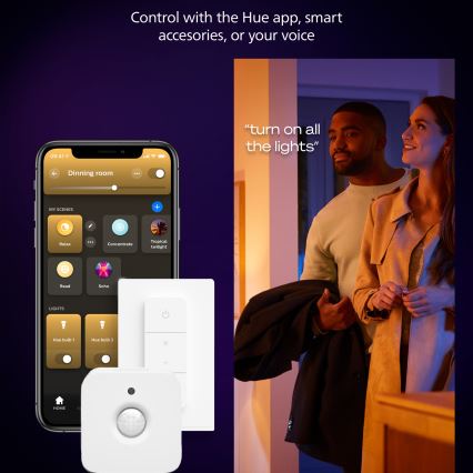 Philips - LED reguliuojamas lubų šviestuvas Hue AURELLE LED/39W/230V 2200-6500K 120x30 cm juodas