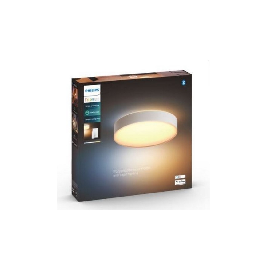 Philips - LED reguliuojamas vonios kambario šviestuvas Hue DEVERE LED/33,5W/230V IP44 skersmuo 425 mm 2200-6500K + nuotolinio valdymo pultas