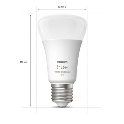 Pradinis rinkinys Philips Hue WHITE AND COLOR AMBIANCE 2xE27/9W/230V 2000-6500K + Hue bridge