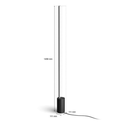 Philips - LED RGBW reguliuojama stalinė lempa Hue SIGNE LED/29W/230V 2000-6500K juoda