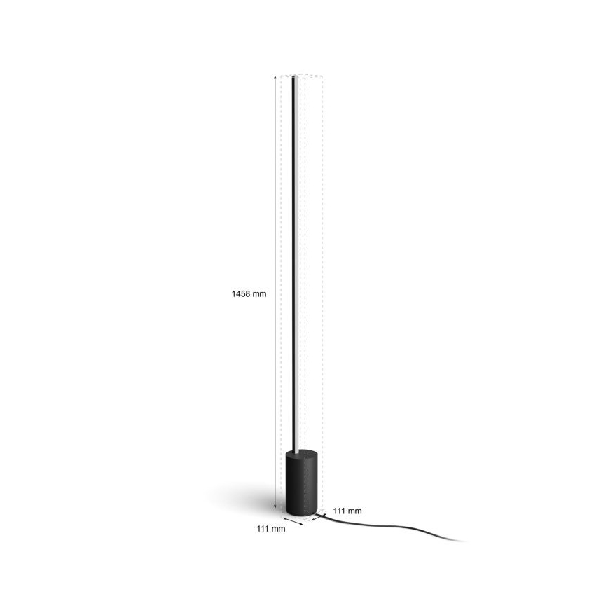 Philips - LED RGBW reguliuojama stalinė lempa Hue SIGNE LED/29W/230V 2000-6500K juoda