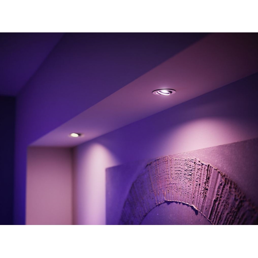 Pagrindinis Philips Hue WHITE AND COLOR AMBIANCE rinkinys 3xGU10/5,7W/230V 2000-6500K + jungiamasis įrenginys
