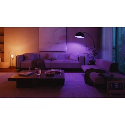 Philips Hue WHITE AND COLOR AMBIANCE bazinis rinkinys 3xE27/8,1W 1000-20000K + jungimo įrenginys