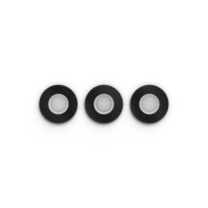 Philips - RINKINYS 3x LED RGBW reguliuojamas vonios kambario įmontuojamas šviestuvas Hue XAMENTO 1xGU10/4,2W/230V 2000-6500K IP44
