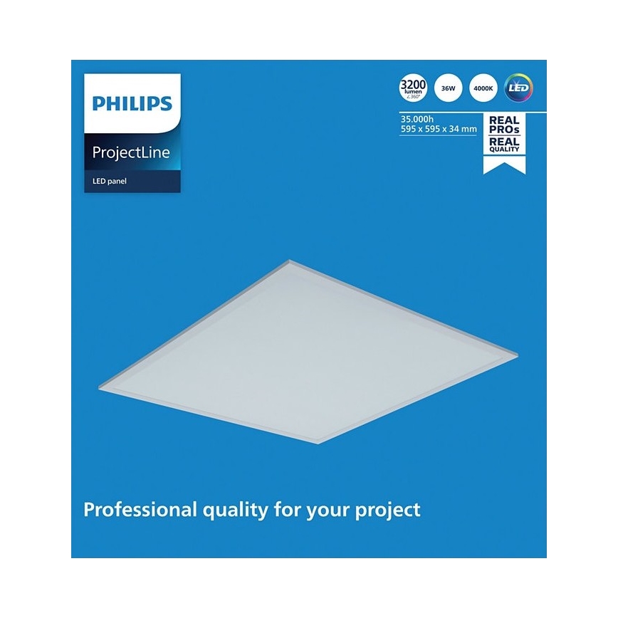 Philips - Įleidžiama lubinė LED panelė PROJECTLINE LED/36W/230V 59,5x59,5 cm