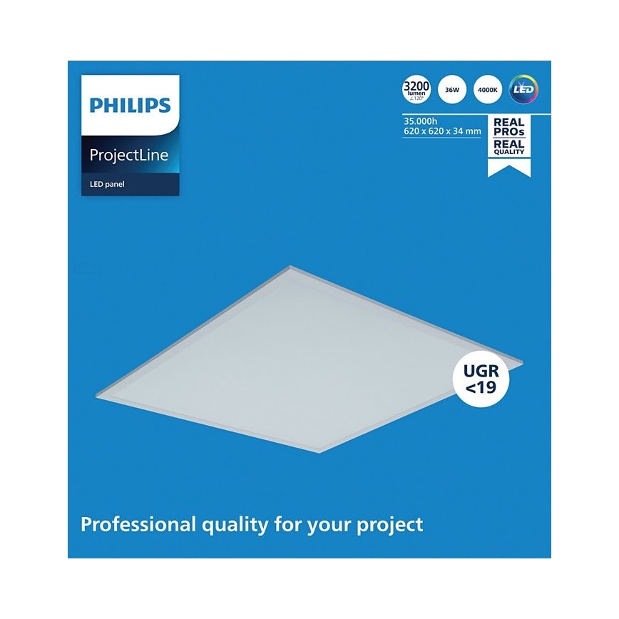 Philips - Įleidžiama lubinė LED panelė PROJECTLINE LED/36W/230V 62x62 cm