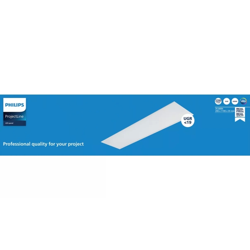 Philips - įleidžiamas LED panelis PROJECTLINE LED/36W/230V 4000K 119x29,5 cm