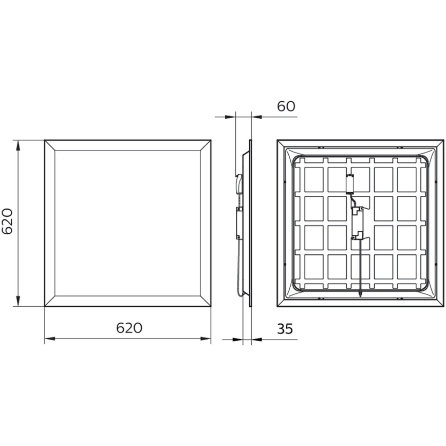 Philips - įleidžiamas LED panelis PROJECTLINE LED/36W/230V 62x62 cm