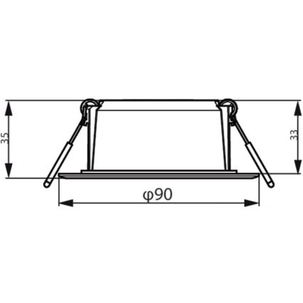 Philips - Įleidžiamas šviestuvas MESON LED/5,5W/230V 3000K