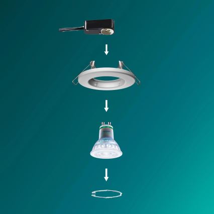 Philips - Įleidžiamasis šviestuvas PERIDOT 1xGU10/7W/230V balta