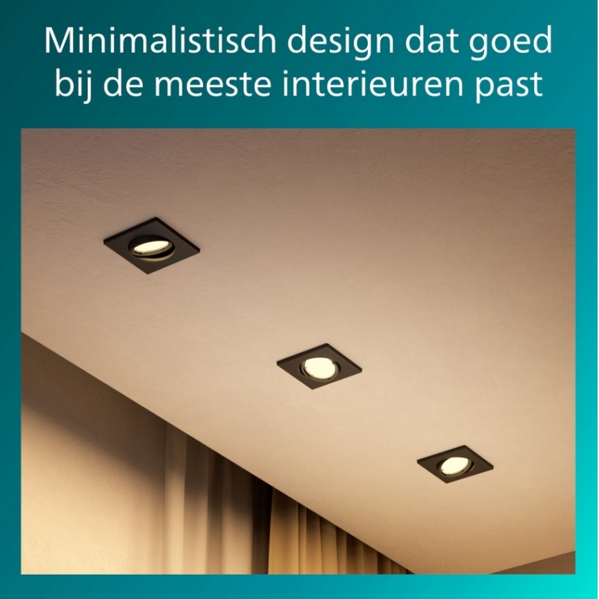 Philips - Įleidžiamasis šviestuvas PERIDOT 1xGU10/7W/230V juodas