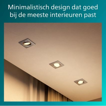 Philips - Įleidžiamasis šviestuvas PERIDOT 1xGU10/7W/230V sidabrinis