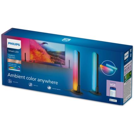 Philips - RINKINYS 2x LED RGBIC reguliuojamas šviestuvas SMART GRADIENT LED/8W/230V 2700-6500K Wi-Fi