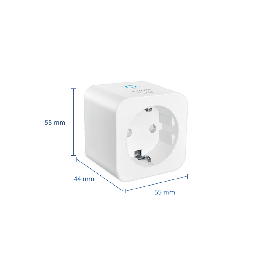 Philips - KOMPLEKTAS 2x išmanios SCHUKO rozetės 2300W + elektros energijos matuoklis Wi-Fi