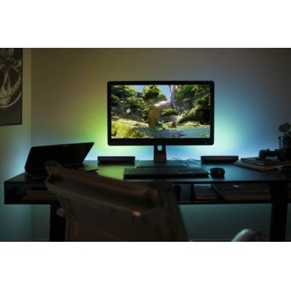 Philips - KOMPLEKTAS 2x LED RGB pritemdomas stalo šviestuvas Hue PLAY AMBIANCE LED/6W/230V