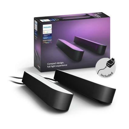 Philips - KOMPLEKTAS 2x LED RGB pritemdomas stalo šviestuvas Hue PLAY AMBIANCE LED/6W/230V