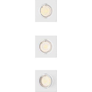 Philips - Komplektas 3 vnt. įleidžiamų šviestuvų PERIDOT 1xGU10/7W/230V, balti