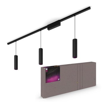 Philips - Komplektas 3x dimeriuojamų LED RGBW pakabinamų šviestuvų ant laido, skirti Hue PERIFO bėginei sistemai LED/15,6W/230V 2000-6500K